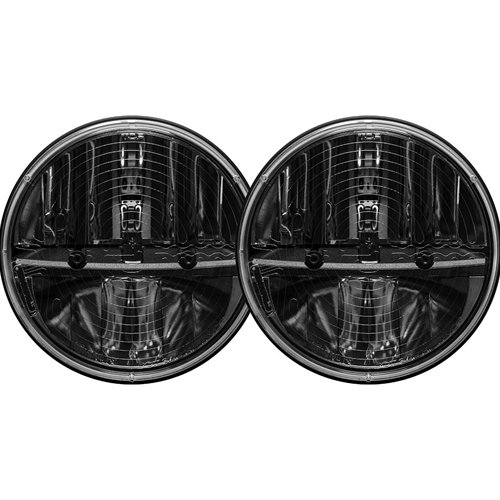Rigid Industries 7 Inch Round Heated Headlight With H13 To H4 Adaptor Pair RIGID Industries
